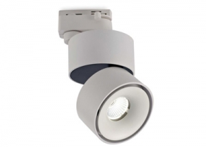 WB0712C-18C-12W 18W riel foco led luz de pista ajustable 360 grados rotación Blanco