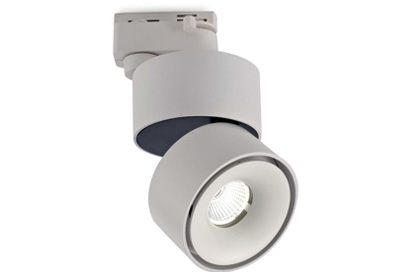 WB0712C-18C-12W 18W riel foco led luz de pista ajustable 360 grados rotación Blanco