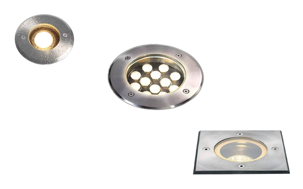 Outdoor Ground Lights Mains Powered Garden Buried Light Recessed Ground Pathway IP67 Underground Recessed Inground Lighting