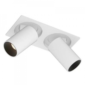 WM0224C-12WX2 White Adjustable double head led spotlight rotation 350 °-1