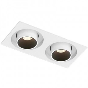 WM0224C-12WX2 White Adjustable double head led spotlight rotation 350 °-2
