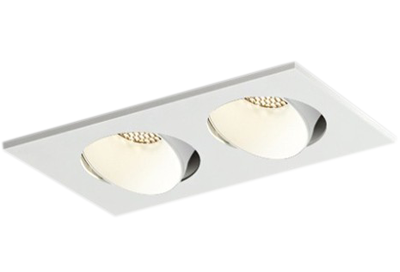 dual twin recessed adjustable anti-glare spotlights multiple downlights Honeycomb spot down light honeycomb mesh embedded ceiling spotlight double square trim CREE COB recessed ceiling lights white