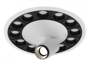 Recessed linear laser blade circle round wall washer spot down lights WFL14C With inner track light