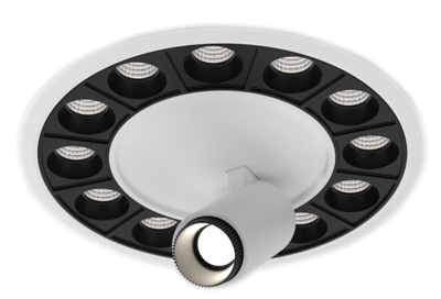 Recessed linear laser blade circle round wall washer spot down lights WFL14C With inner track light