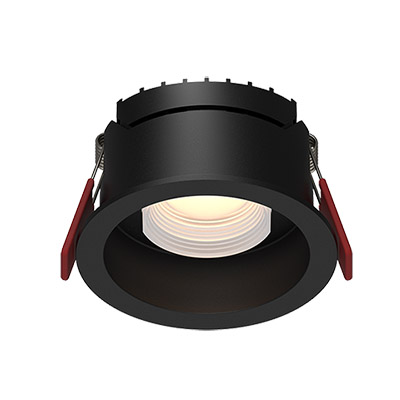 6W 12W 18W Aluminum round ceiling recessed spot downlight acrylic frosted lens anti glare spotlights indoor black flicker-free modern spot down light Welllux lighting china factory WTM2-R