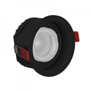 Cut-out Ø60mm Ø75mm Ø90mm round ceiling recessed spot downlight acrylic frosted lens anti glare spotlights indoor black flicker-free modern spot down light Welllux lighting china factory WTM2-R