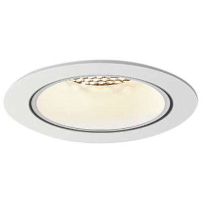 Honeycomb mesh single head round adjustable LED recessed wall washer ceiling spot down home lights embedded eyeball tiltable gimbal downlights 7W 12W CREE LED dimmable built-in spotlights welllux