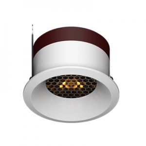 Honeycomb mesh spotlight downlight embedded Bridgelux COB Led 6W 12W 18W round anti glare spot light built-in dimmable downlight office villa hotel dimming Led recessed ceiling down light white