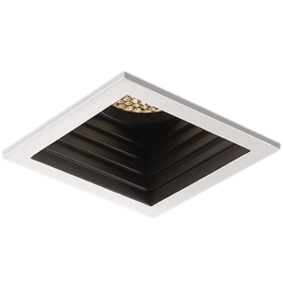 Step baffle square single recessed ceiling spot lights fixed embedded trim honeycomb mesh Cob downlights aluminum built in Cree Led spot down lights Philips driver 7W 12W White black