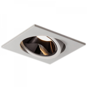 Reflector square gun metal embedded downlights white COB adjustable angle 45° wall washer spotlights led 10W CREE anti-glare aluminum tiltable indoor commercial recessed down light