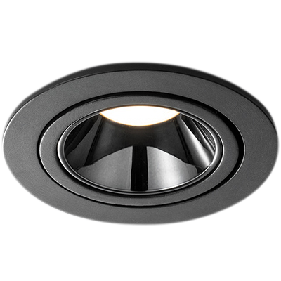 black aluminum LED recessed retrofit downlights 10W adjustable angle anti-glare round ceiling built in trim spot light gun metal reflector COB wall washer dimming embedded spot down light