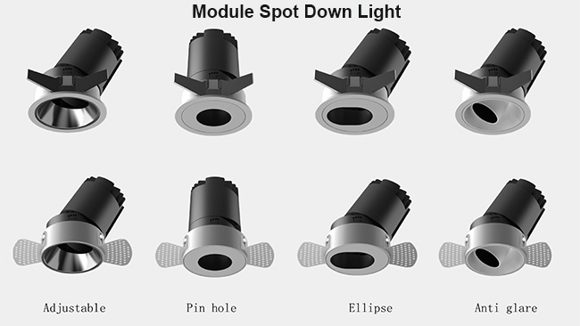 recessed rimless LED Module Wall washer spot down light
