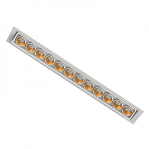 Laser Blade Flush Mounted Led 20W Tiltable Ceiling Linear grille spot down lights OSRAM 12 heads Recessed rectangle aluminium multicell Adjustable combo linear downlights spotlight multi-light