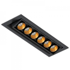 OSRAM SMD 10W 6 way lights heads Laser Blade ceiling recessed embedded mounted Led adjustable sloping tiltable Phase Linear downlight aluminum grille Spot Light 36° 24° Gold Reflector Indoor