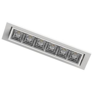 OSRAM SMD 10W 6 way lights heads Laser Blade ceiling recessed embedded mounted Led adjustable sloping tiltable Phase Linear downlight aluminum grille Spot Light 36° 24° transparent Reflector Indoor