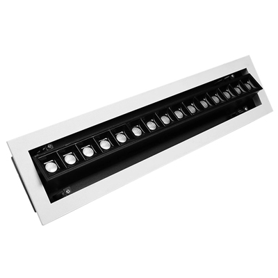30W Single Row Adjustable Multi-Spotlights Osram SMD Recessed Tetris linear Downlights Laser Blade Grille Wall Washer Spot Light Anti-Glare Led Aluminium Ceiling Embedded Mounting Grille Lamp 