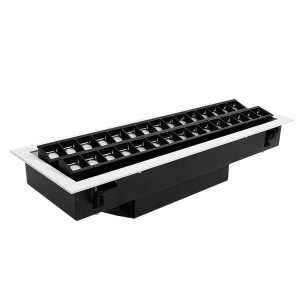 60W Double Row Adjustable LED Multi-Downlight 30 Heads OSRAM Laser Blade Recessed Tetris Linear Grille Wall Washer Spot Down Light aluminium Anti-Glare Dimming Ceiling Embedded Grille Lamp-1