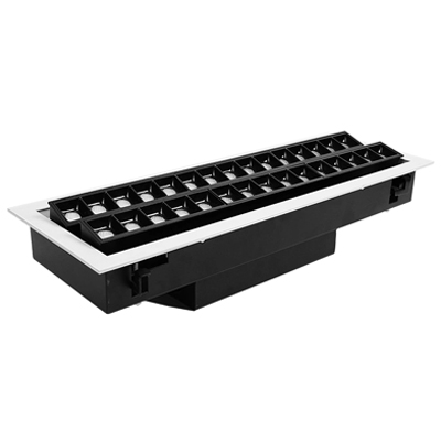 60W Double Row Adjustable LED Multi-Downlight 30 Heads OSRAM Laser Blade Recessed Tetris Linear Grille Wall Washer Spot Down Light aluminium Anti-Glare Dimming Ceiling Embedded Grille Lamp