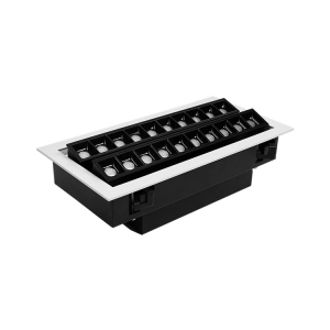 Double Row Adjustable Multi-Downlight 40W Led Ceiling recessed trim linear grille spot down light Die casting aluminium Anti-Glare Rectangular Tetris Linear Downlight Wall Washer Down Lighting-1