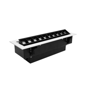 Osram SMD dimmable Led Laser Blade adjustable recessed 10 head linear downlight spotlight indoor 20W Ceiling Embedded Grille light 15° 30° 45° Angle die-casting aluminium Welllux-3