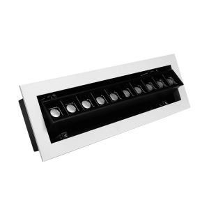 anti glare Laser Blade adjustable recessed Led linear downlight Osram 20W dimming SMD 15° 30° 45° die casting aluminium 10 head Line rectangle ceiling embedded grille Lamp spot down light Welllux-1