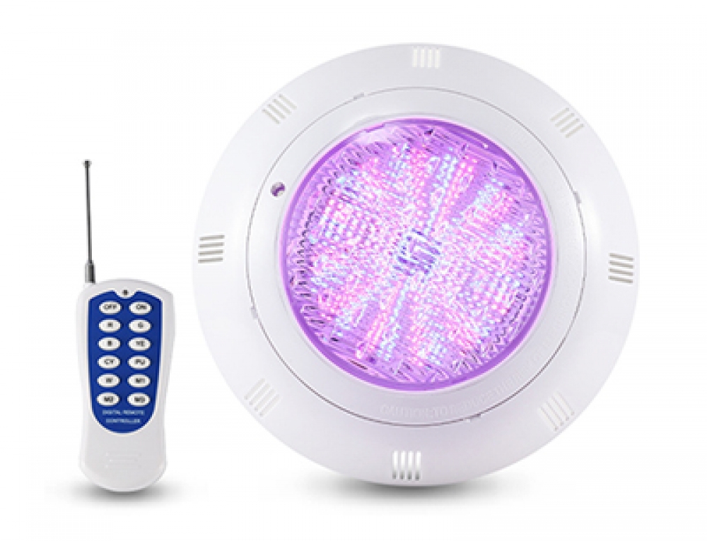 PC waterproof swimming pool light IP68 LED SMD multi-color remote controller ABS underwater surface wall pool lamp