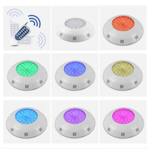 Full PC waterproof swimming pool light IP68 LED SMD multi-color colorful Remote Controller ABS Plastic Underwater Submersible Surface Wall Mounted Pond Spa Pool Lamps-4