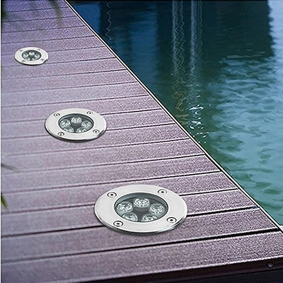 High power underground deck inground buried ground light waterproof recessed Outdoor Floor Spotlight Garden Lights