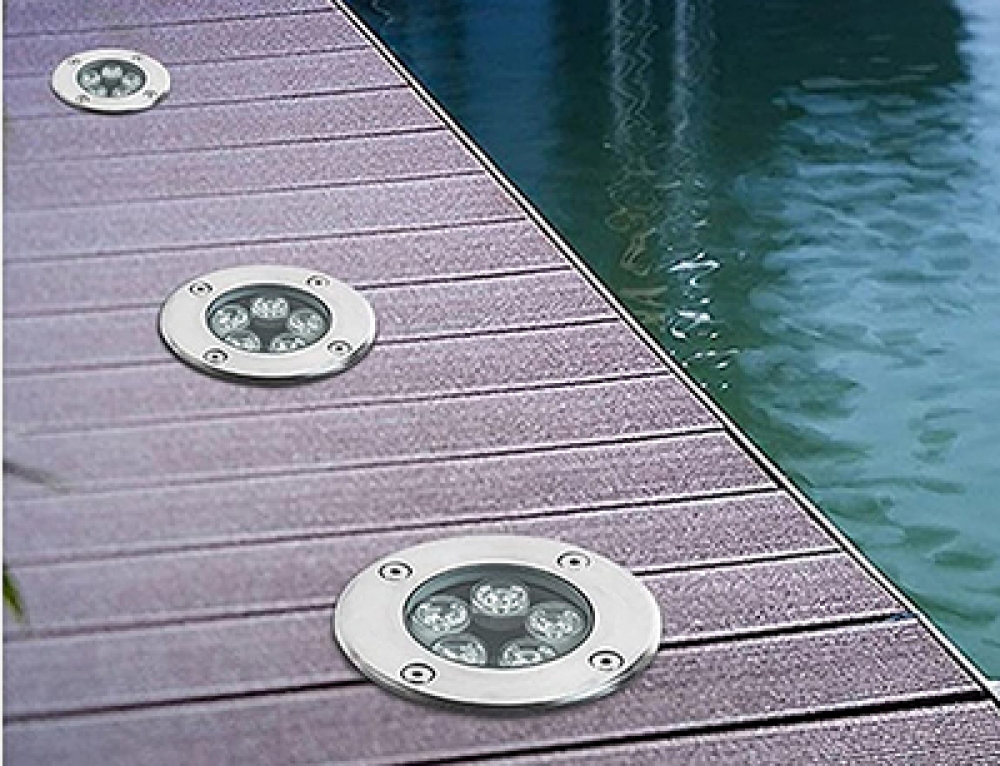 High power underground deck inground buried ground light waterproof recessed Outdoor Floor Spotlight Garden Lights