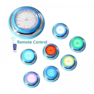 IP68 SMD LED underwater swimming pool light remote RGB color changing Stainless Steel surface wall pool lamp-1