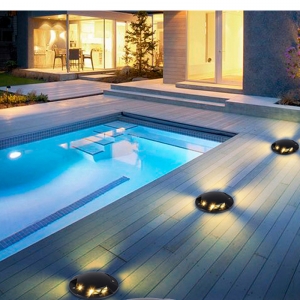 LED Waterproof IP65 Round recessed inground deck Underground Landscape Buried Light 3W-15W COB Outdoor Garden Floor Step Lamp Aluminum Black Mini ground deck light-3