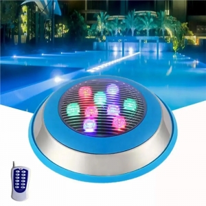 Remote high power RGB color changing Waterproof Wall Mounted Pool Lamp IP68 Stainless Steel LED Pool Lights-3