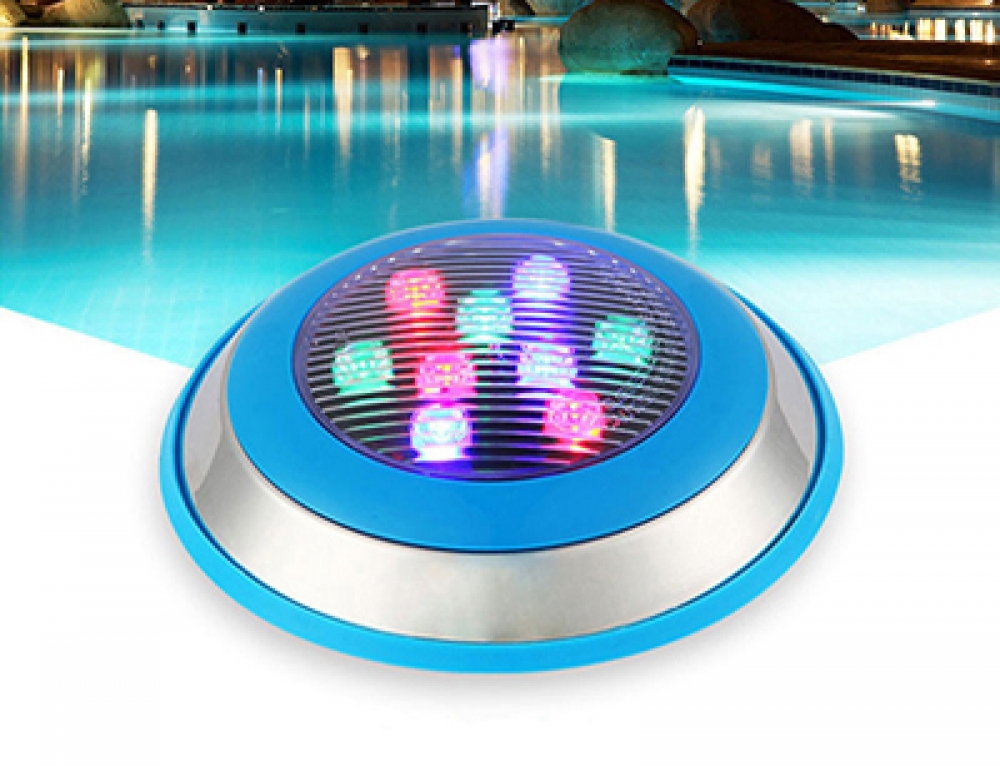 Remote high power RGB color changing Waterproof Wall Mounted Pool Lamp IP68 Stainless Steel LED Pool Lights