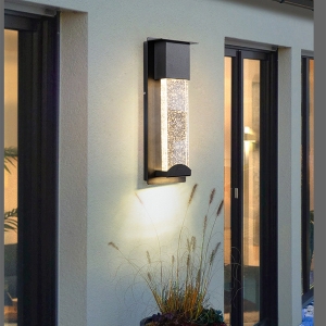 LED wall light crystal bubble glass PIR motion sensor IP65 waterproof Outdoor Indoor wall lamp garden villa light fixture aluminum Welllux made in china-2