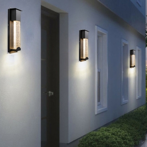 LED wall light crystal bubble glass PIR motion sensor IP65 waterproof Outdoor Indoor wall lamp garden villa light fixture aluminum Welllux made in china-3