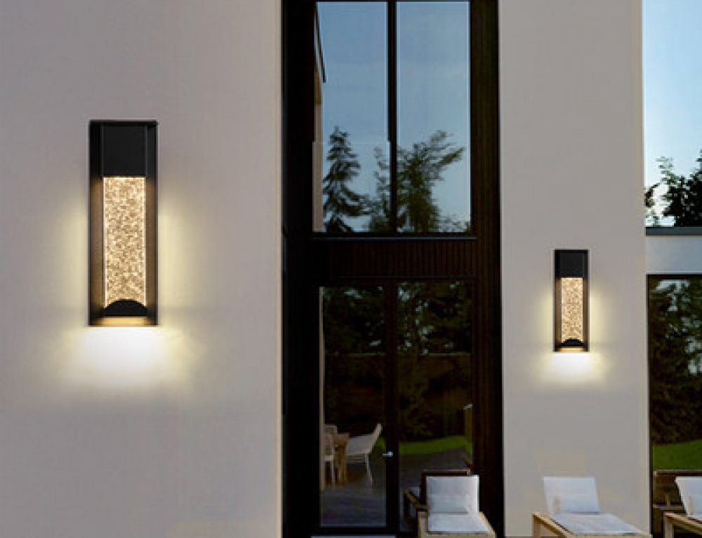 LED wall light crystal PIR motion sensor IP65 waterproof Outdoor & Indoor wall lamp villa garden light fixture aluminum