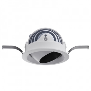 Adjustable dimmable gimbal retrofit 12W recessed eyeball downlight Embedded ceiling spot light anti glare round trim LED wall washer ceiling spot down lights Die-cast aluminium High CRI -1