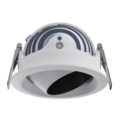 Adjustable dimmable gimbal retrofit 12W recessed eyeball downlight Embedded ceiling spot light anti glare round trim LED wall washer ceiling spot down lights Die-cast aluminium High CRI Eye protection  355° horizontal rotation and 0-30° orientation angle