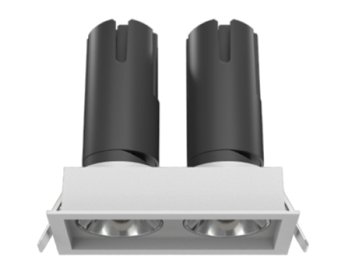 Dimming Gimbal Mini Twin Flange 2x9W Double Led Recessed 2 Spot Downlight
