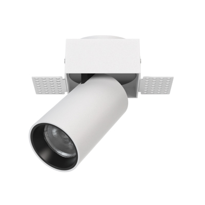 Retractable Trimless Square Led Spot PEEK Light Manoeuvrable Swivelling Spotlights DIM Semi-Recessed Nordic Accent Frameless Ceiling Focus Light Adjustable Rotatable 355° Honeycomb COB Downlight Directional Wall Washer Spot 