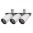 Retractable Triple 3-light Flush Rectangle Spotlight Adjustable Embedded Cylinder Ceiling Directional Downlight Rotating Honeycomb Anti-glare Dimmable Stretchable Swivel Focus Spot Down Light