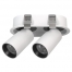 Rounded Oval Recessed Retractable Stretchable Fully Adjustable Twin Multiple Flush Downlight Cylinder Spotlight Directional 2-Light Honeycomb 355° Rotatable Swivel Ceiling Focus Spot Down Light
