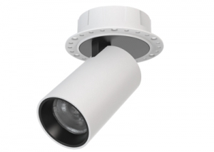 Semi-recessed Focus Trimless Frameless LED Retractable Ceiling Flush Spotlight False Ceiling Dim Round Adjustable Rotatable 355° Honeycomb Downlight Directional Cylindrical Anti-Glare Wall Washer