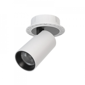 Semi-recessed Focus Trimless Frameless LED Retractable Ceiling Flush Spotlight False Ceiling Dim Round Adjustable Rotatable 355° Honeycomb Downlight Directional Cylindrical Anti-Glare Wall Washer