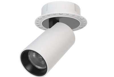 Semi-recessed Focus Trimless Frameless LED Retractable Ceiling Flush Spotlight False Ceiling Dim Round Adjustable Rotatable 355° Honeycomb Downlight Directional Cylindrical Anti-Glare Wall Washer