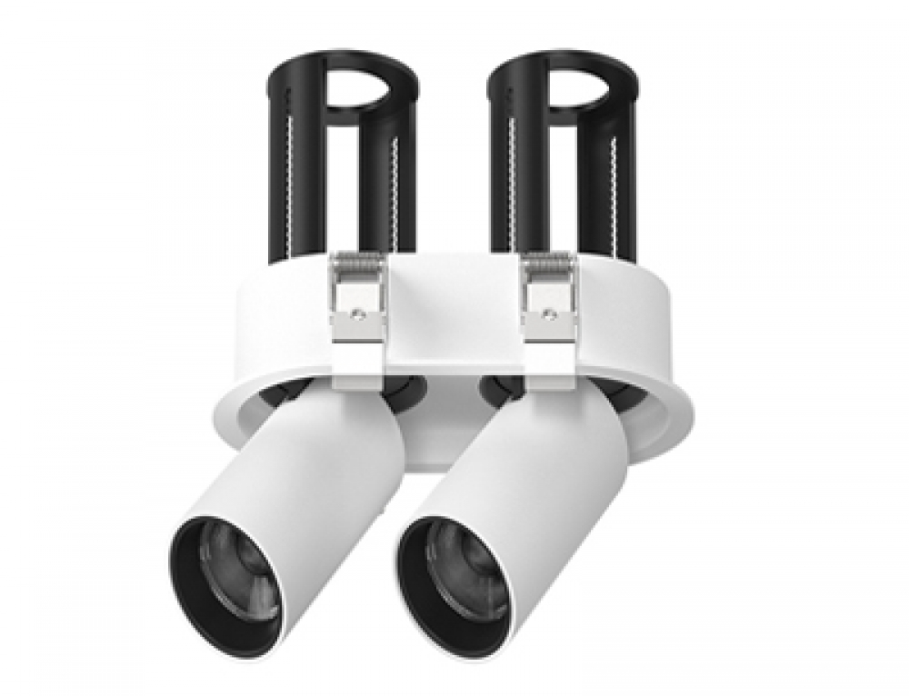 Stretchable Embedded Double Multiple Pull-Out Oval Grille Downlight Spotlight