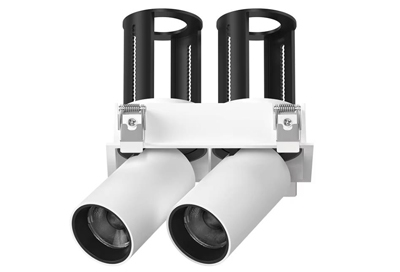 Stretchable Retractable Recessed Double In-Out Multiple Pull-Out Directional Square Downlight Telescopic Cylindric Tilt Tube Spotlight Honeycomb Swivel Triac Dali 0-10V Aluminum Spot Peek Lighting