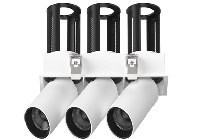 Stretchable Retractable Recessed Triple Multiple Rotate Swivel Pull-Out Ceiling Downlight Spotlight Directional Adjustable Cylinder 3 Light Dim Honeycomb Tube Spot Light & Focus Down Light & Spot Peek