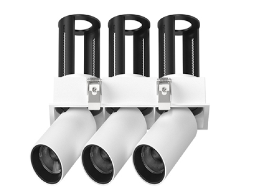 Stretchable Retractable Recessed Triple Multiple Swivel Led Downlight Spotlight
