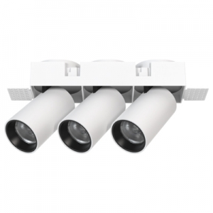 Trimless Triple Directional Retractable Cylinder Gimbal Frameless Dimmable Folding Adjustable Tube Ceiling Spot Down Light Rotate Anti-Glare Honeycomb Downlight Tiltable LED Spot PEEK Focus Light